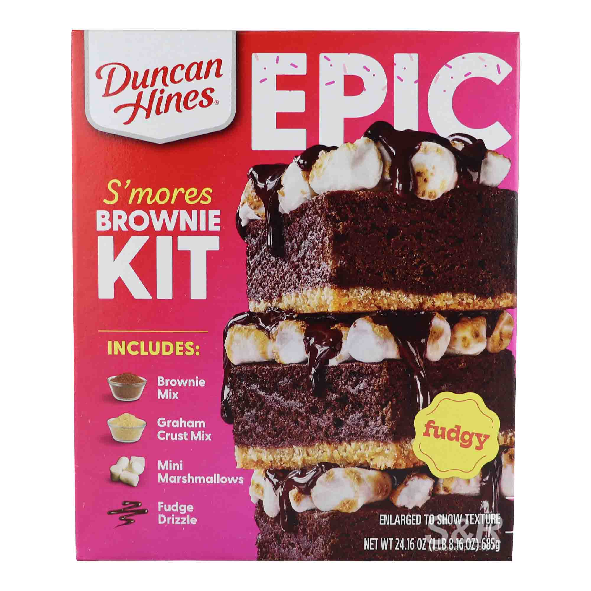 Duncan Hines Epic S'mores Brownie Kit 685g Duncan Hines Epic S'mores Brownie Kit 685g